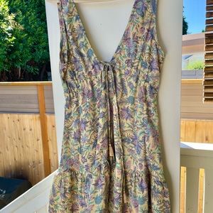 Boho Mini Dress, Floral-NEVER worn, Made in India-one size-Colorful for Summer!